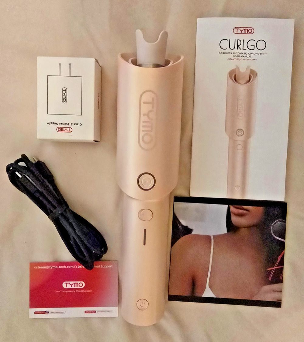TYMO CurlGo 1" Cordless Automatic Curling Iron Ceramic Hair Curler New Open Box
